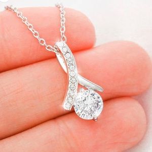 14k white gold Necklace with cubic zirconia